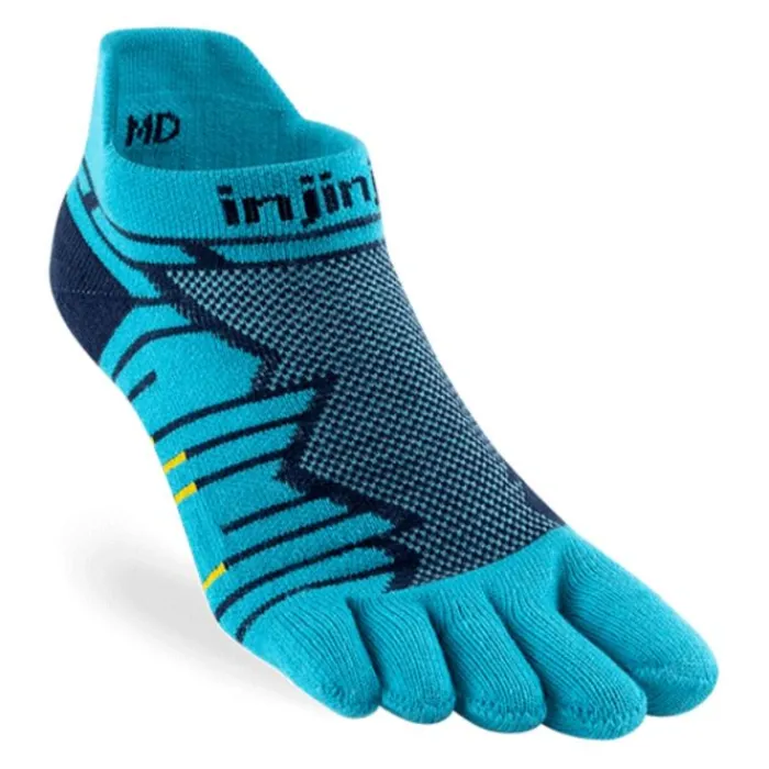 Injinji Socks | Running Socks^Ultra Run Mid Weight No-show Blue