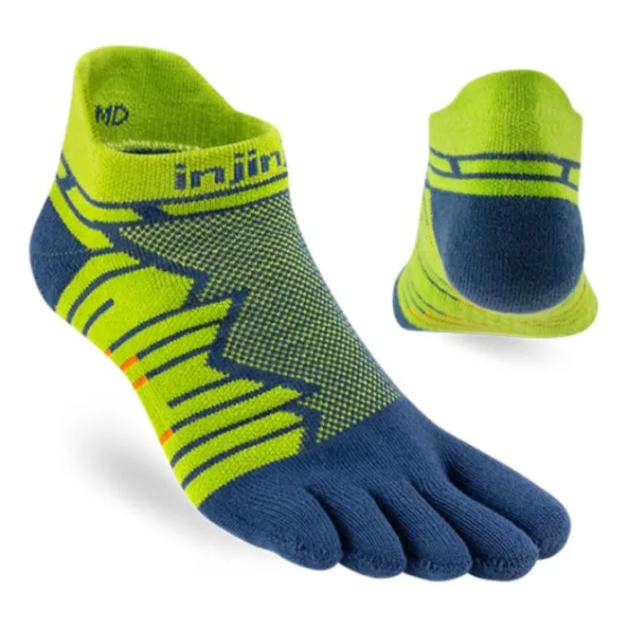 Injinji Socks | Running Socks^Ultra Run Mid Weight No-show Green