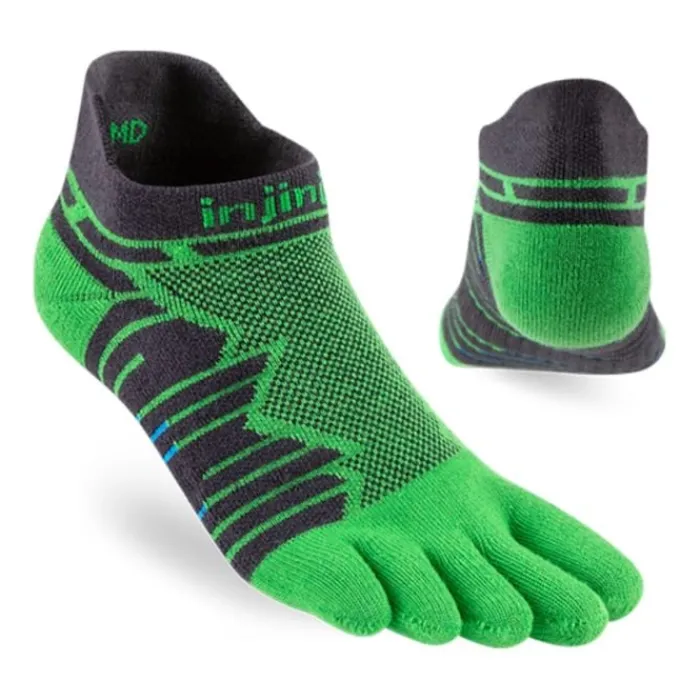 Injinji Socks | Running Socks^Ultra Run Mid Weight No-show Green