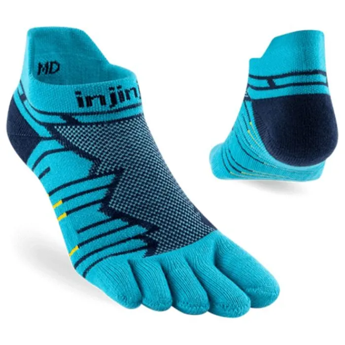 Injinji Socks | Running Socks^Ultra Run Mid Weight No-show Blue