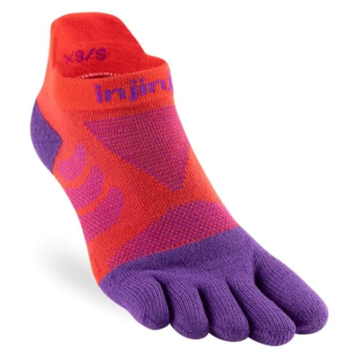 Injinji Socks | Running Socks^Ultra Run No-show Red