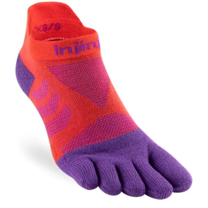 Injinji Socks | Running Socks^Ultra Run No-show Red