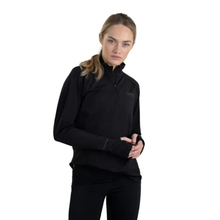 Lipati Running Tops & T-shirts^Calvus Zip Warm Shirt Black