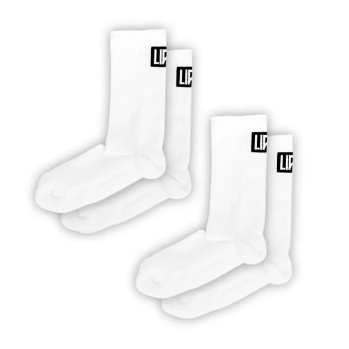 Lipati Socks | Running Socks^Crew 2-Pack Sock White