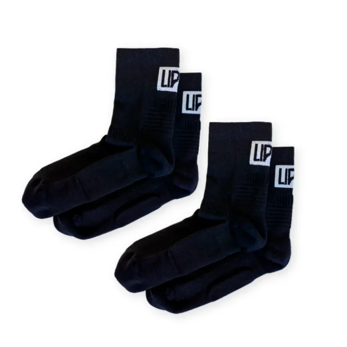 Lipati Socks | Running Socks^Mid 2-Pack Sock Black