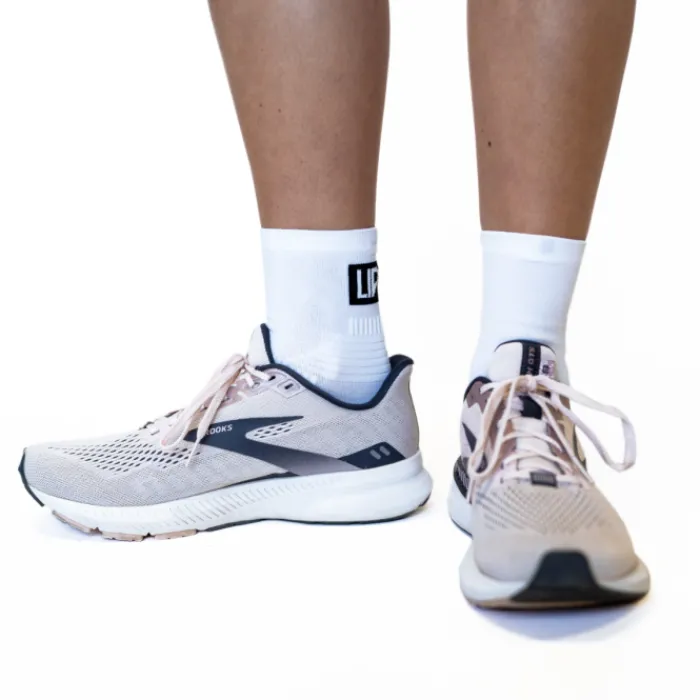 Lipati Socks | Running Socks^Mid 2-Pack Sock White
