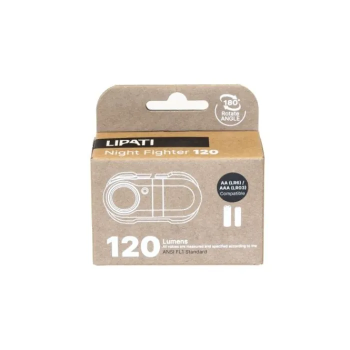Lipati Headlamps^Night Fighter Headlamp 120 Lumen Grey
