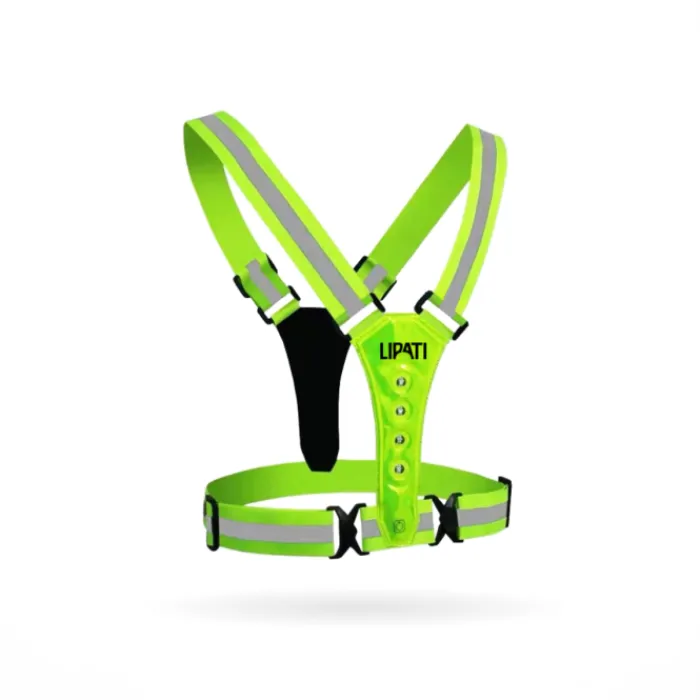 Lipati Reflective Running Gear^Reflective Vest Green