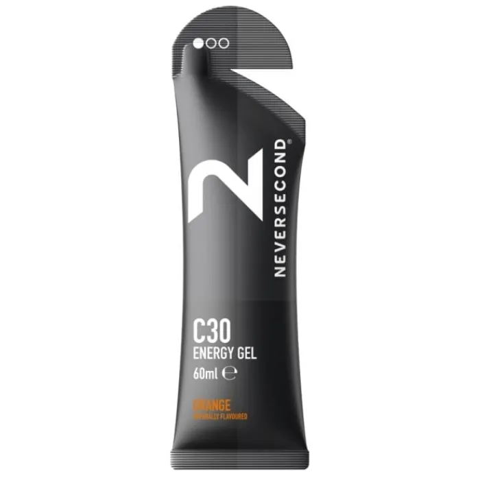 NeverSecond Sports Nutrition^C30 Energy Gel Orange- 12 Servings Black