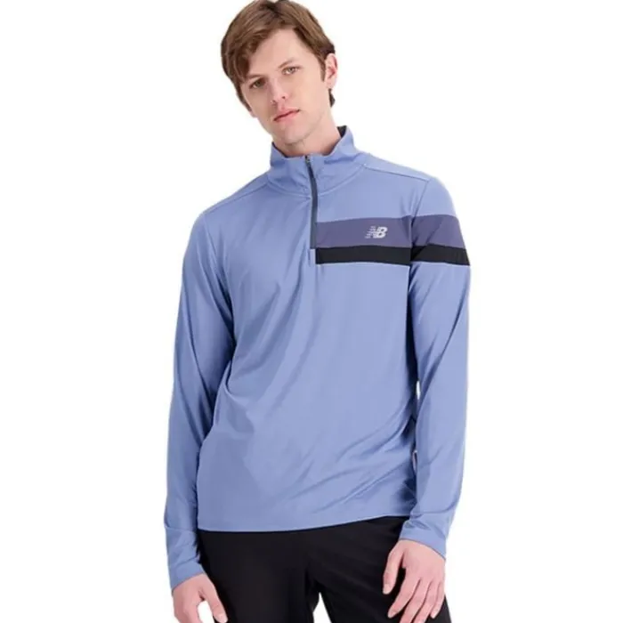 New Balance Running Tops & T-shirts^Accelerate Half Zip Blue
