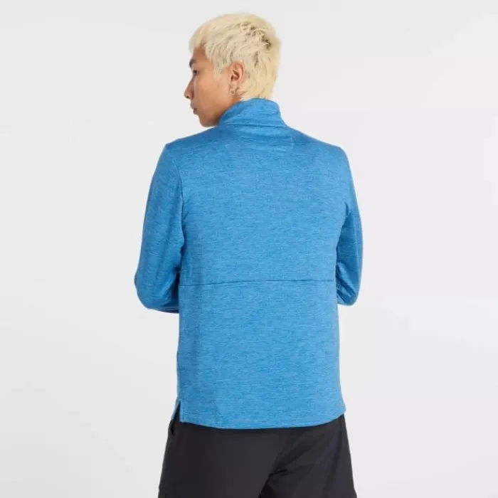 New Balance Running Tops & T-shirts^Athletics Heat Grid 1/2 Zip Blue