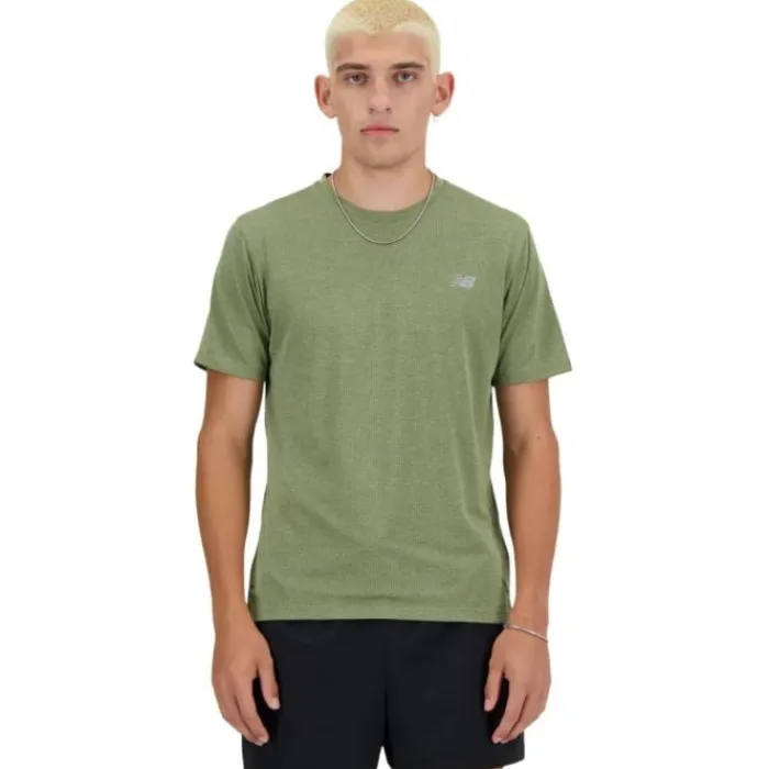 New Balance Running Tops & T-shirts^Athletics Run T-shirt Green