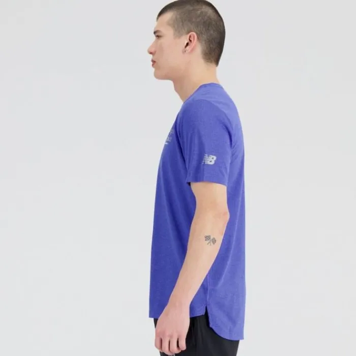 New Balance Running Tops & T-shirts^Graphic Impact Run Short Sleeve Blue