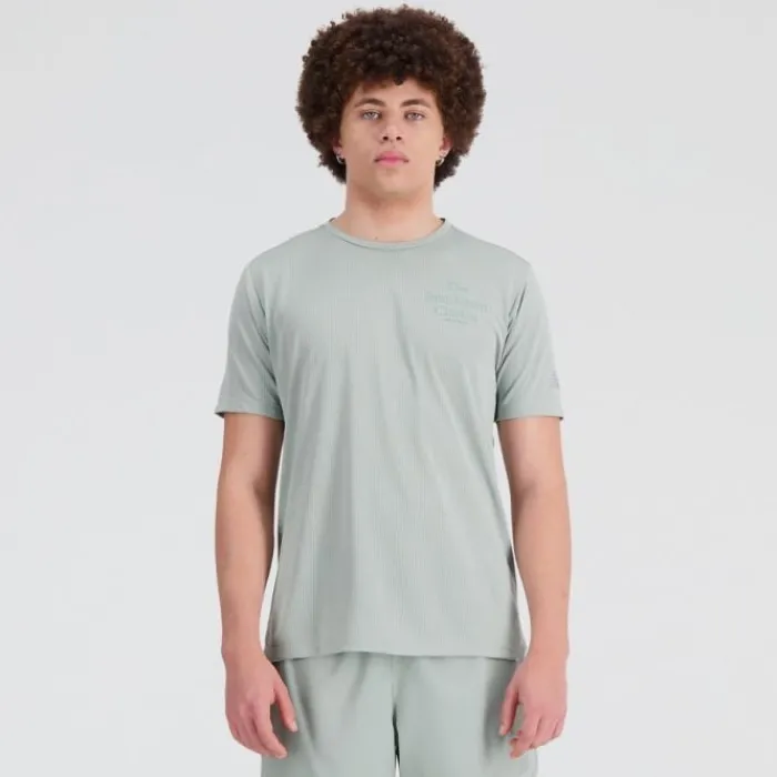 New Balance Running Tops & T-shirts^Graphic Impact Run Singlet Green