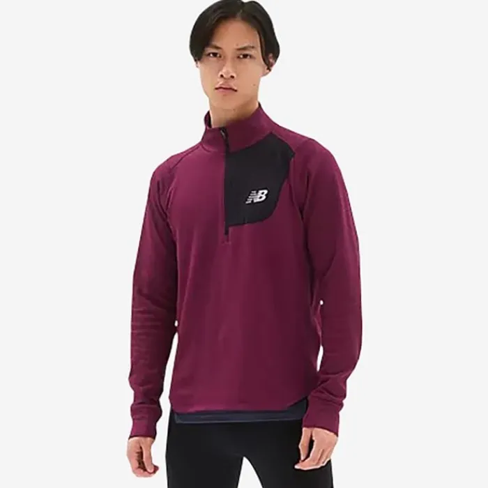 New Balance Running Tops & T-shirts^NB Heat Grid Half Zip Red