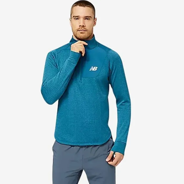 New Balance Running Tops & T-shirts^NB Heat Grid Half Zip Blue