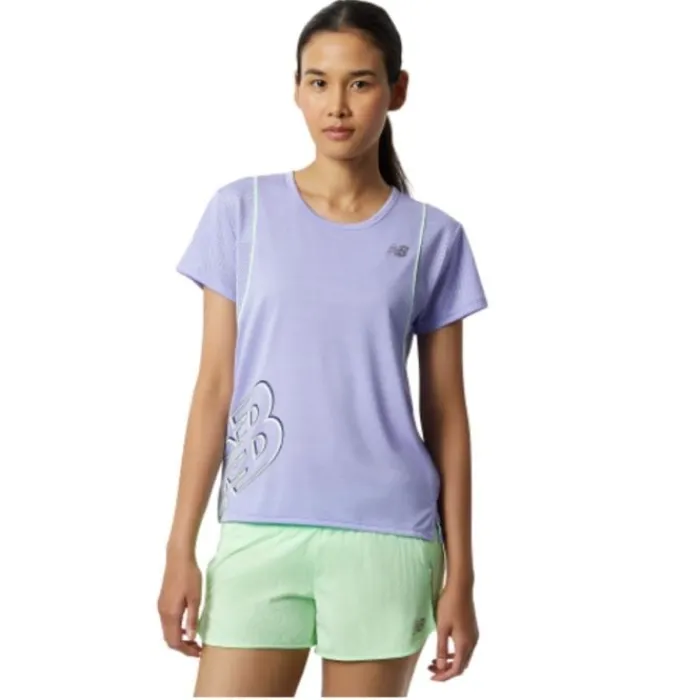 New Balance Running Tops & T-shirts^Printed Fast Flight Short Sleeve Purple