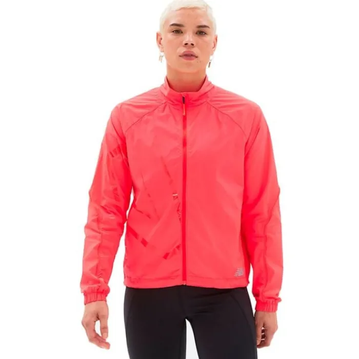New Balance Running Jackets^Printed Impact Run Light Pack Jacket Red