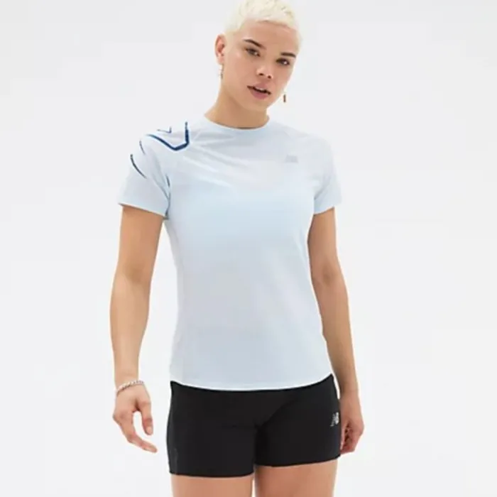 New Balance Running Tops & T-shirts^Printed Impact Run Short Sleeve Blue