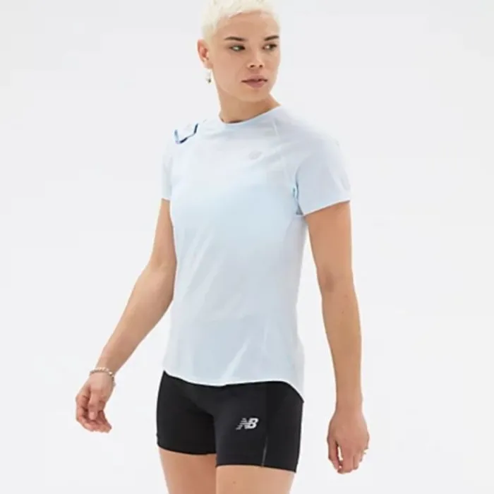 New Balance Running Tops & T-shirts^Printed Impact Run Short Sleeve Blue