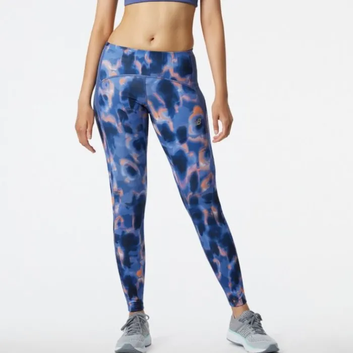 New Balance Running Leggings & Pants^Printed Impact Run Tight Blue
