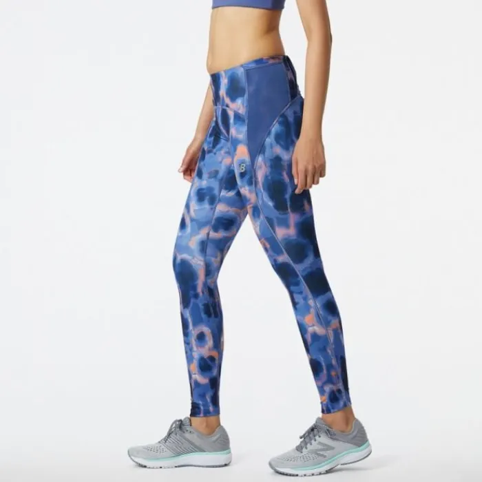 New Balance Running Leggings & Pants^Printed Impact Run Tight Blue