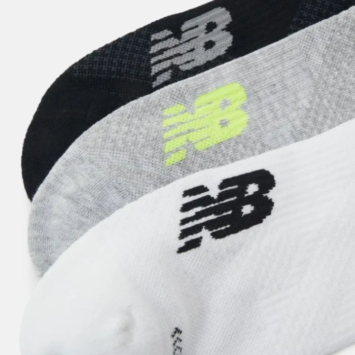 New Balance Running Socks^Running Repreve No-Show Tab 3 White