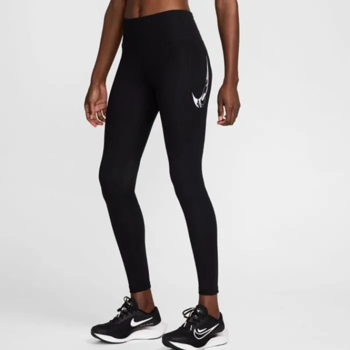 Nike Running Leggings & Pants^Dri-FIT Fast Swoosh Mid-Rise 7/8 Tights Black