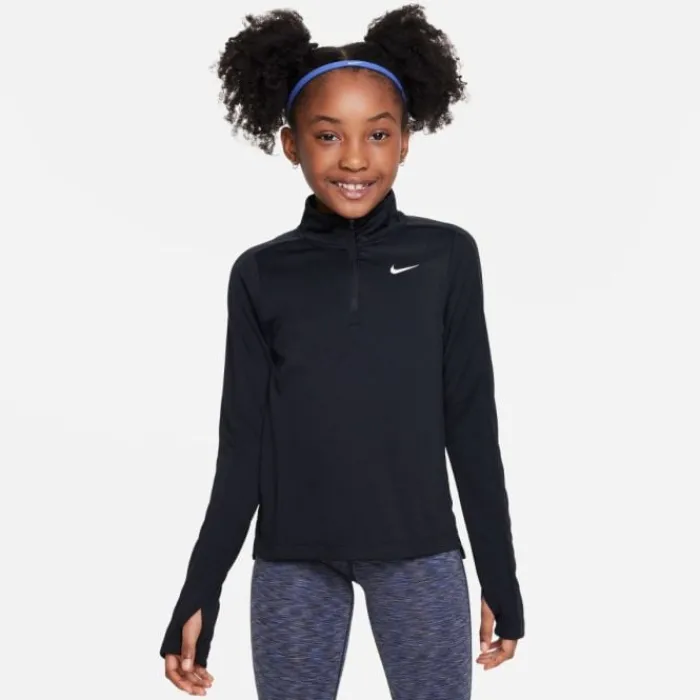 Nike Long Sleeve Running Tops^Dri-FIT Long Sleeve Half Zip Top Black