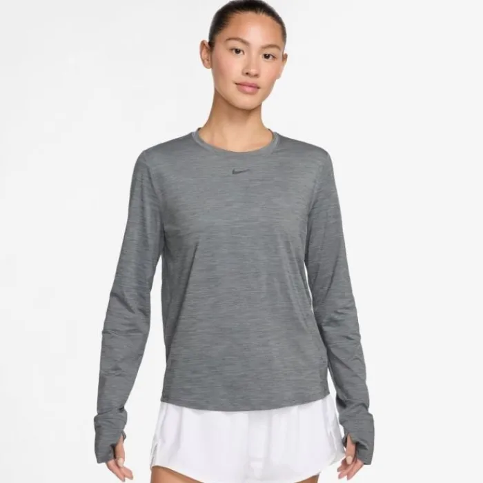 Nike Running Tops & T-shirts^Dri-FIT One Classic Long Sleeve Tee Grey