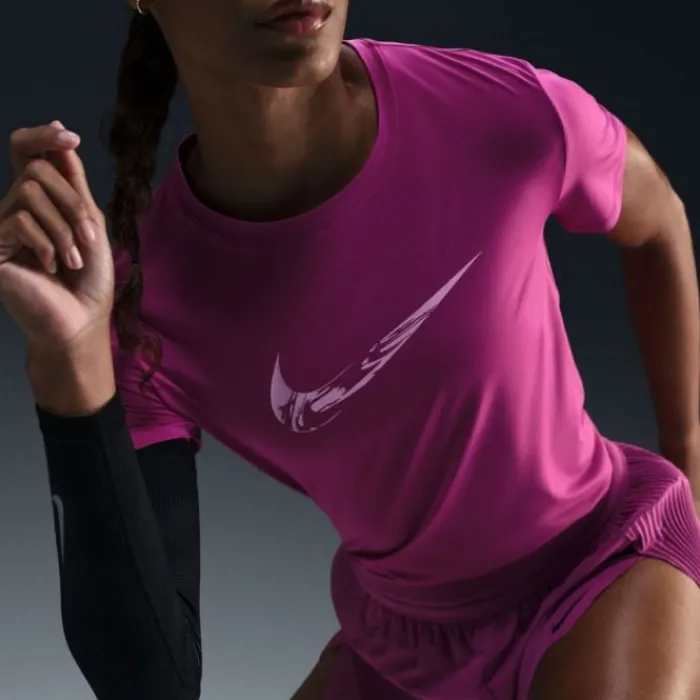 Nike Running Tops & T-shirts^Dri-FIT One Swoosh Heathered Short Sleeve Tee Rose