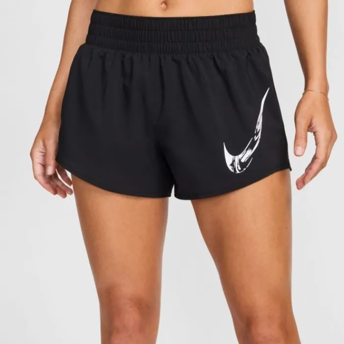 Nike Running Shorts^Dri-FIT One Swoosh HyperBright Mid-Rase Brief-Lined Shorts Black