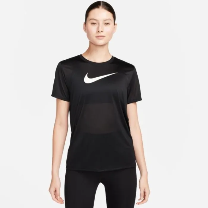 Nike Running Shorts^Dri-FIT Regular Heathered Graphic Short Sleeve Tee Black
