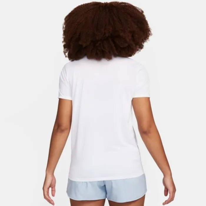 Nike Running Shorts^Dri-FIT Regular Heathered Graphic Short Sleeve Tee White