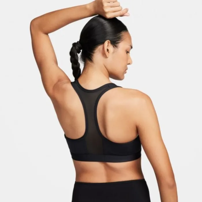 Nike Sports Bras^Dri-FIT Swoosh Padded Medium Support Full Zip Bra Black
