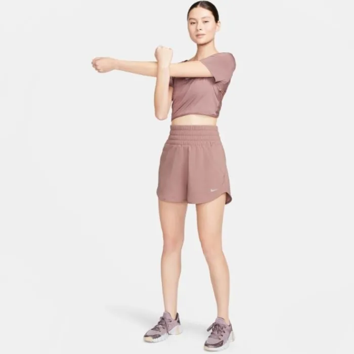 Nike Running Shorts^Dri-Fit Ultra High-Waisted Brief Lined Shorts Red