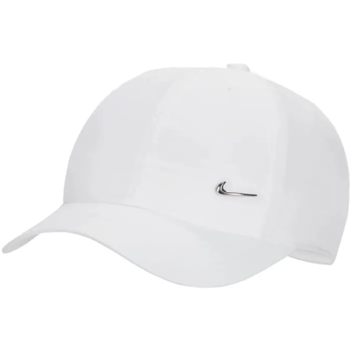 Nike Caps^Dri-FIT Unstructured Metal Swoosh Cap White