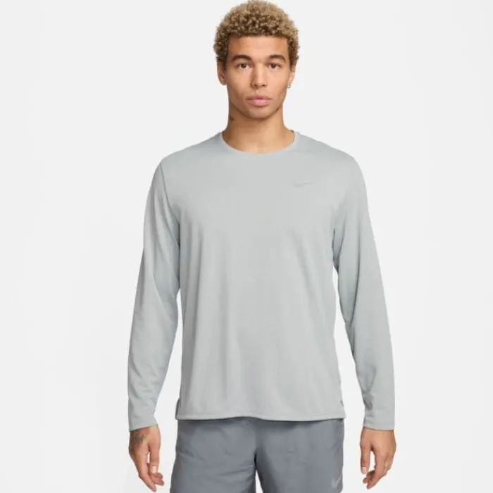Nike Running Tops & T-shirts^Dri-FIT UV Miler Long Sleeve Tee Grey