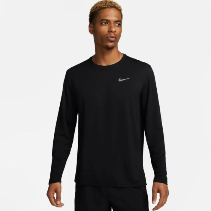 Nike Running Tops & T-shirts^Dri-FIT UV Miler Long Sleeve Tee Black