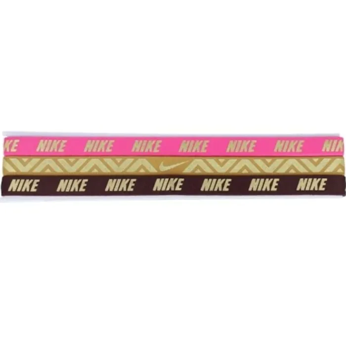 Nike Headbands^Metallic Hairbands 3 Pack Gold