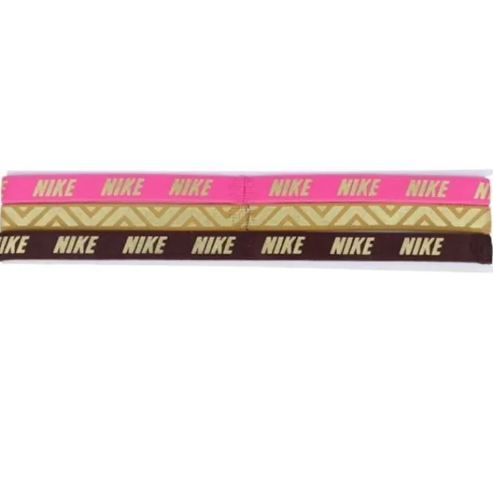 Nike Headbands^Metallic Hairbands 3 Pack Gold