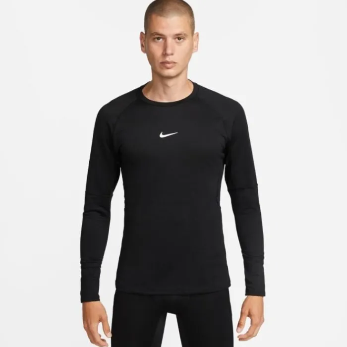 Nike Running Tops & T-shirts^Pro Warm Long Sleeve Tee Black