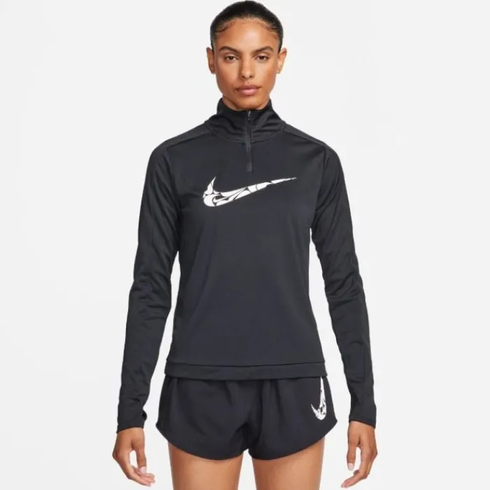 Nike Running Tops & T-shirts^Swoosh Dri-Fit 1/4-Zip Mid-Layer Black