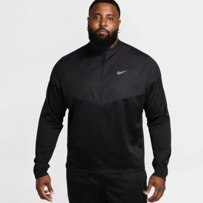 Nike Running Tops & T-shirts^Therma-FIT Water-Repellent Sphere Element Half Zip Black