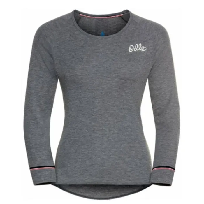 Odlo Running Tops & T-shirts^Active Crew Neck Long Sleeve Top Grey