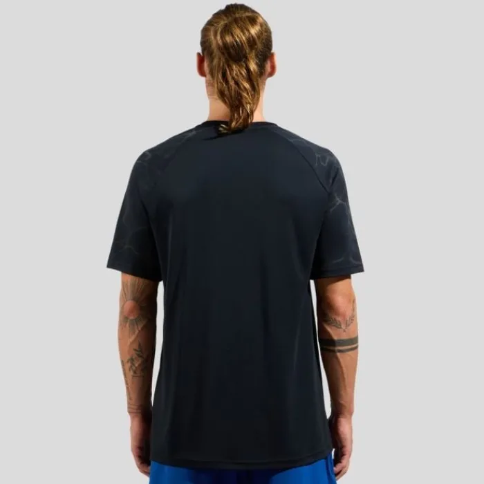 Odlo Running Tops & T-shirts^Essential Print T-Shirt Crew Neck Black
