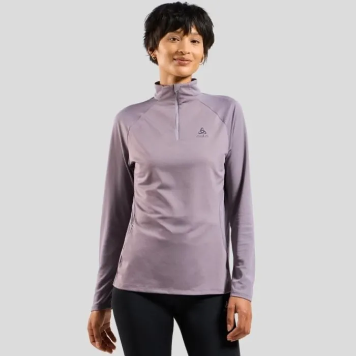 Odlo Running Tops & T-shirts^Essentials Ceramiwarm Mid Layer Half Zip Purple