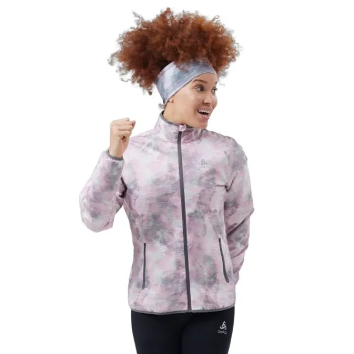 Odlo Running Jackets^Jacket Essential Light Print White