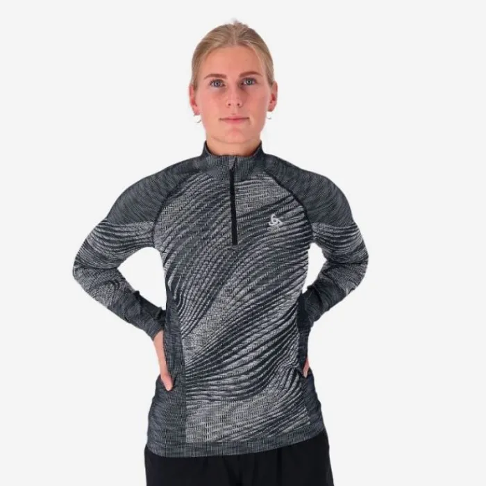 Odlo Running Tops & T-shirts^Top Turtle Neck Long Sleeve ½ Zip Black