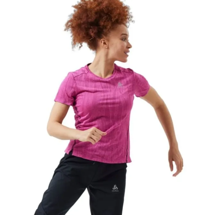 Odlo Running Tops & T-shirts^T-shirt Crew Neck Short Sleeve Zeroweight Rose